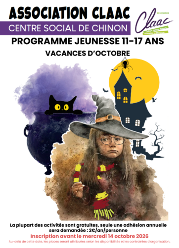 PROGRAMME JEUNES CHINON DES VACANCES D&rsquo;OCTOBRE