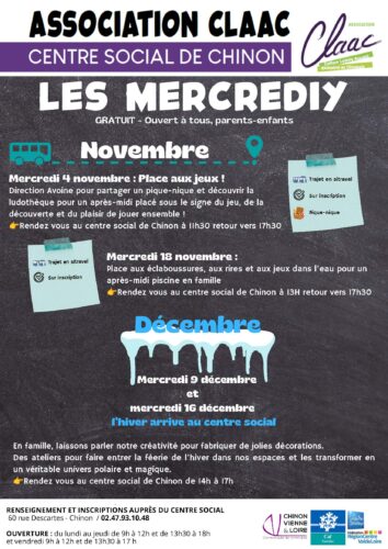 PROGRAMME DES MERCRE&rsquo;DIY FAMILLE CHINON